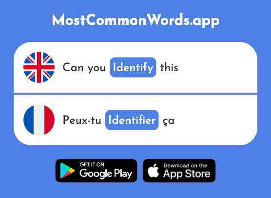 Identify - Identifier (The 1426th Most Common French Word)