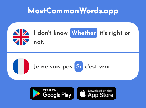 If, whether - Si (The 34th Most Common French Word)