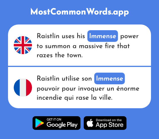 Immense - Immense (The 1759th Most Common French Word)