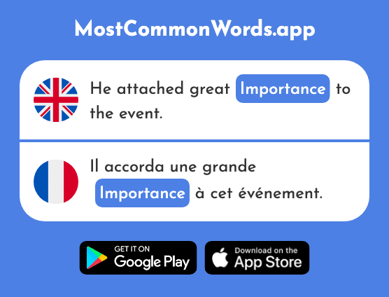 Importance - Importance (The 715th Most Common French Word)