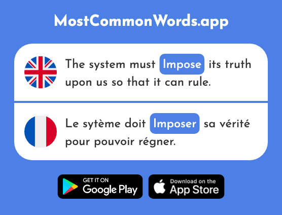 Impose - Imposer (The 469th Most Common French Word)