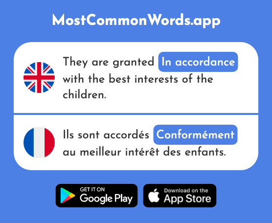 In accordance - Conformément (The 2189th Most Common French Word)