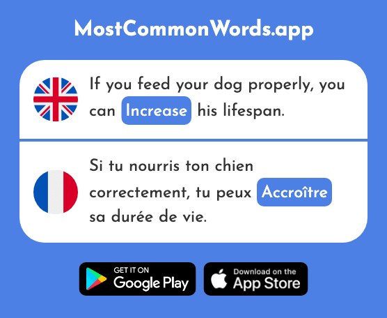 Increase - Accroître (The 1523rd Most Common French Word)