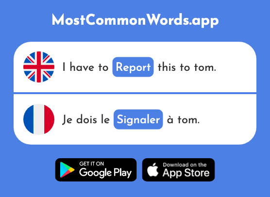 Indicate, signal, report, mention - Signaler (The 1439th Most Common French Word)