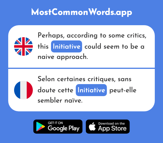 Initiative - Initiative (The 1129th Most Common French Word)