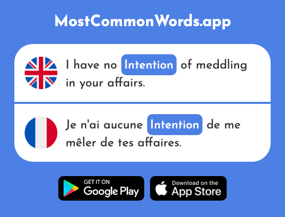 Intention - Intention (The 782nd Most Common French Word)