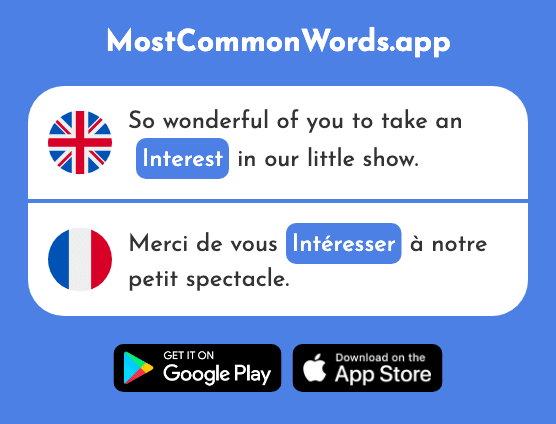 Interest, involve - Intéresser (The 559th Most Common French Word)