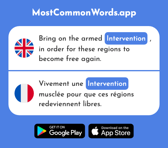 Intervention, talk - Intervention (The 746th Most Common French Word)