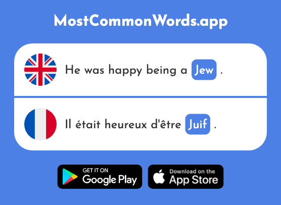 Jew, jewish - Juif (The 1510th Most Common French Word)