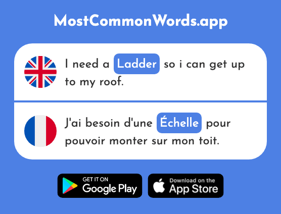 Ladder, scale - Échelle (The 1266th Most Common French Word)