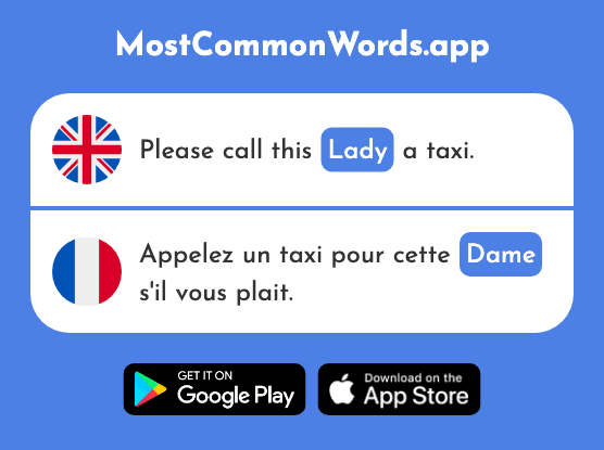 Lady - Dame (The 1983rd Most Common French Word)
