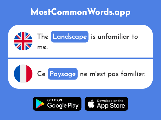 Landscape, scenery, countryside - Paysage (The 2634th Most Common French Word)