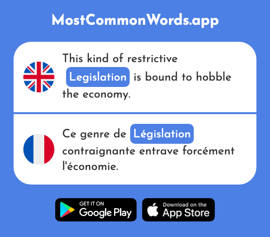 Legislation - Législation (The 2604th Most Common French Word)