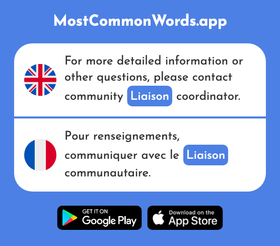 Liaison, connection - Liaison (The 1968th Most Common French Word)