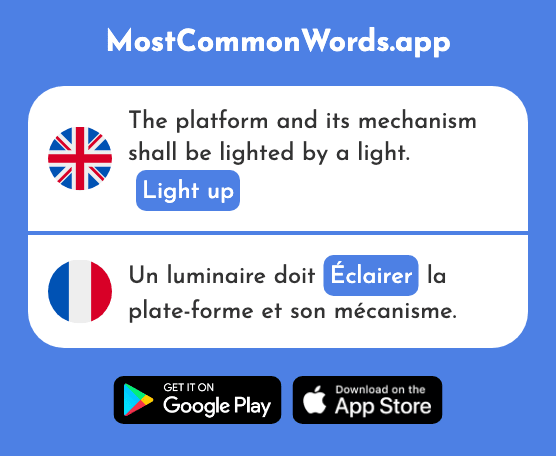 Light up - Éclairer (The 2047th Most Common French Word)