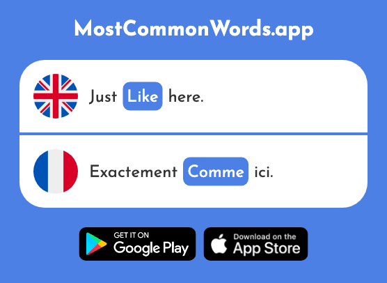 Like, as - Comme (The 32nd Most Common French Word)