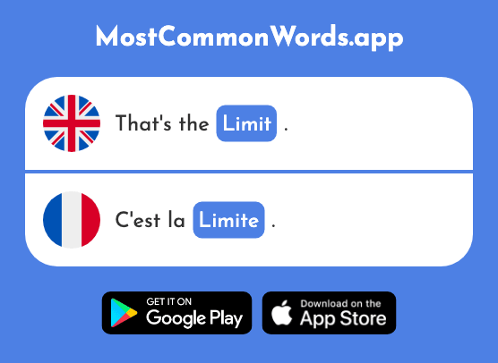 Limit - Limite (The 515th Most Common French Word)