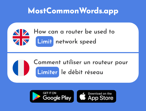 Limit - Limiter (The 883rd Most Common French Word)