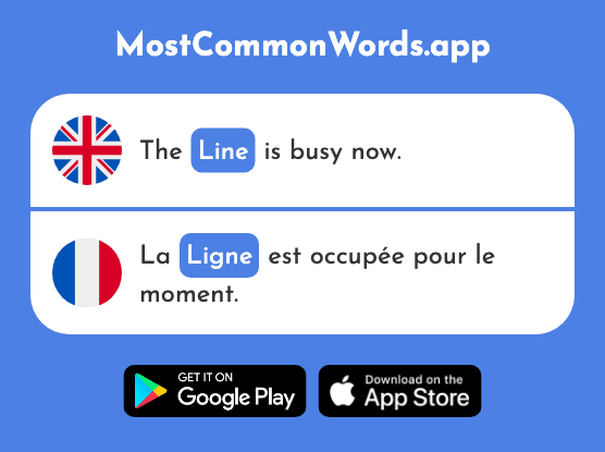 Line - Ligne (The 342nd Most Common French Word)