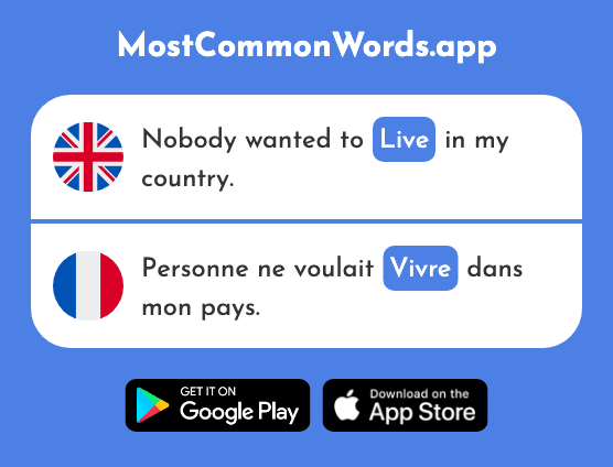 Live - Vivre (The 201st Most Common French Word)