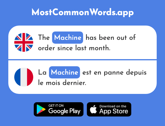 Machine - Machine (The 1294th Most Common French Word)