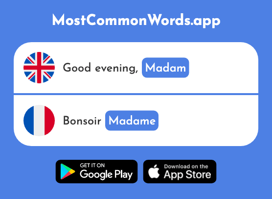 Madam, lady - Madame (The 294th Most Common French Word)