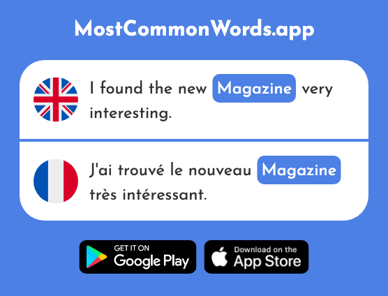 Magazine - Magazine (The 2033rd Most Common French Word)