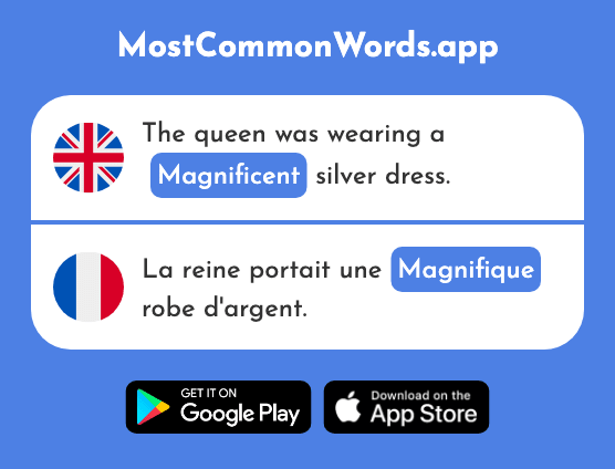Magnificent - Magnifique (The 2136th Most Common French Word)