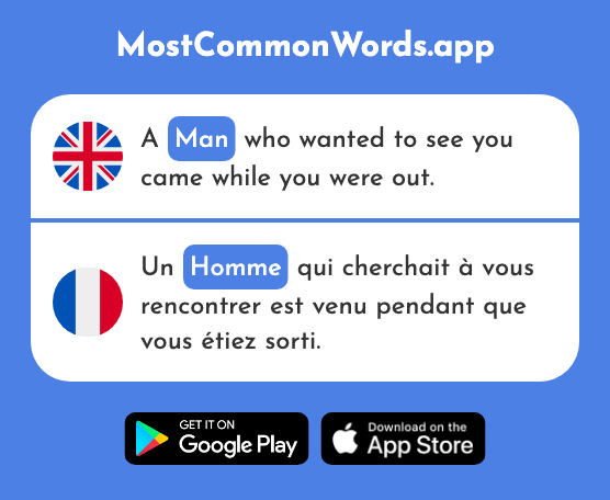 Man - Homme (The 136th Most Common French Word)