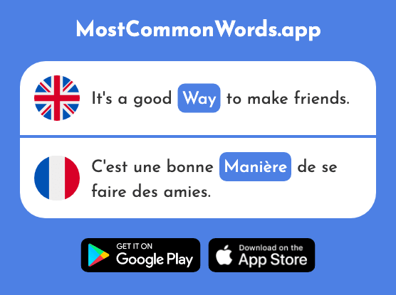 Manner, way - Manière (The 308th Most Common French Word)