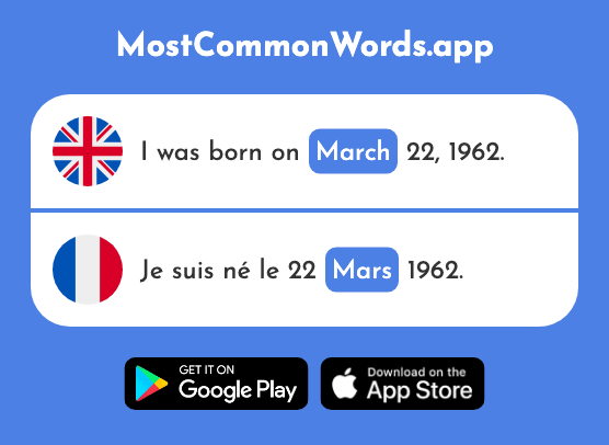March, mars - Mars (The 868th Most Common French Word)