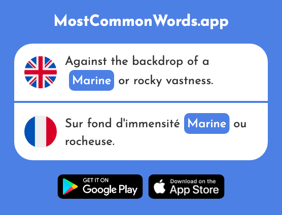 Marine, navy - Marine (The 2891st Most Common French Word)