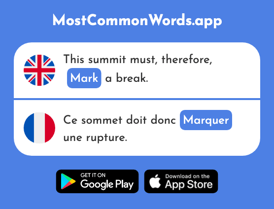 Mark - Marquer (The 454th Most Common French Word)