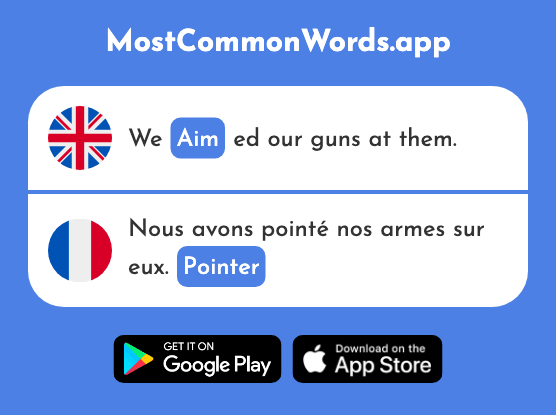 Mark off, clock in, clock out, aim - Pointer (The 2749th Most Common French Word)