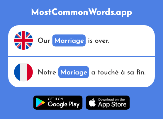 Marriage - Mariage (The 1210th Most Common French Word)