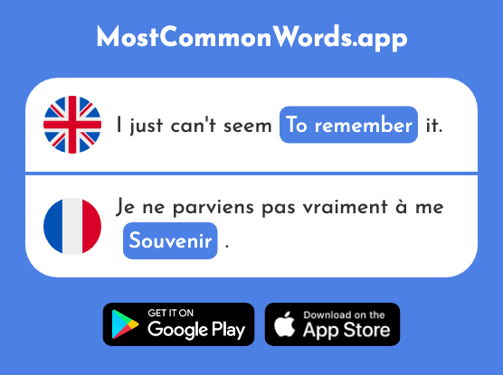 Memory, to remember - Souvenir (The 616th Most Common French Word)