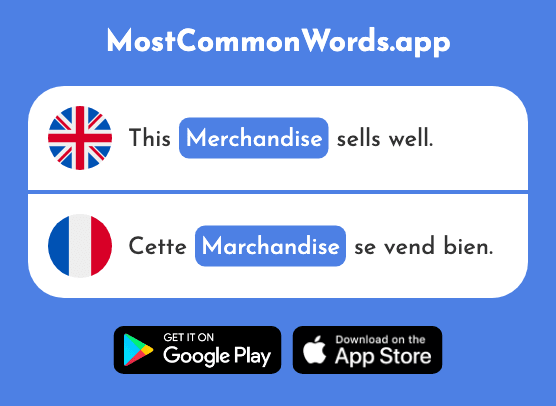Merchandise, commodity - Marchandise (The 2386th Most Common French Word)
