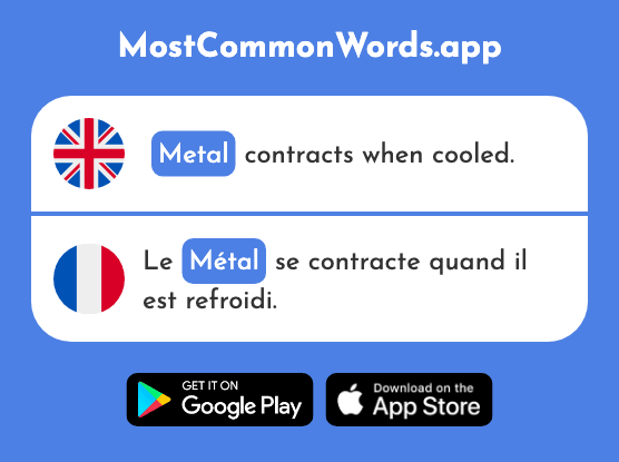Metal - Métal (The 2793rd Most Common French Word)