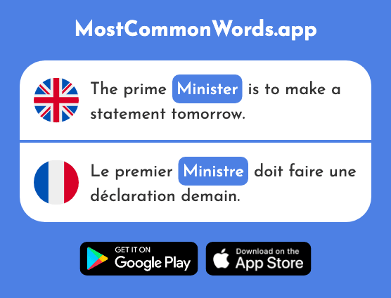 Minister - Ministre (The 204th Most Common French Word)