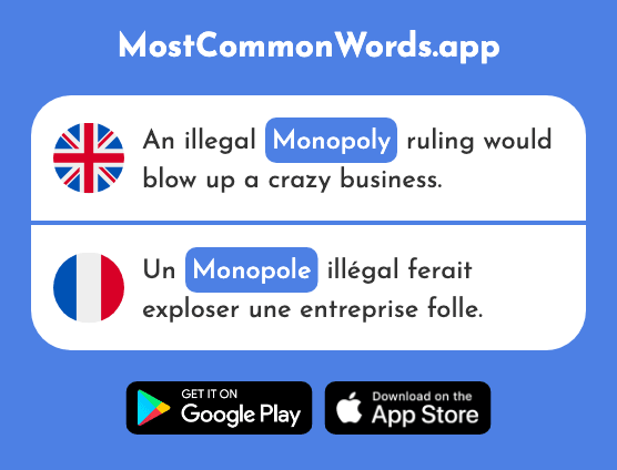 Monopoly - Monopole (The 2974th Most Common French Word)