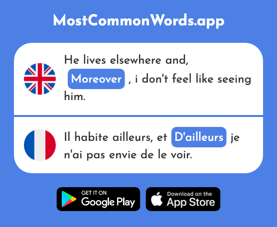 Moreover, besides, for that matter - D'ailleurs (The 588th Most Common French Word)