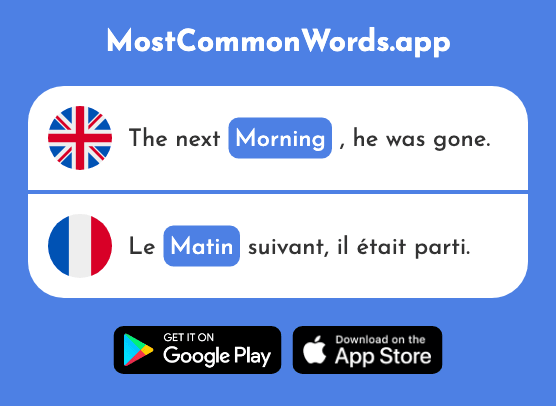 Morning - Matin (The 442nd Most Common French Word)