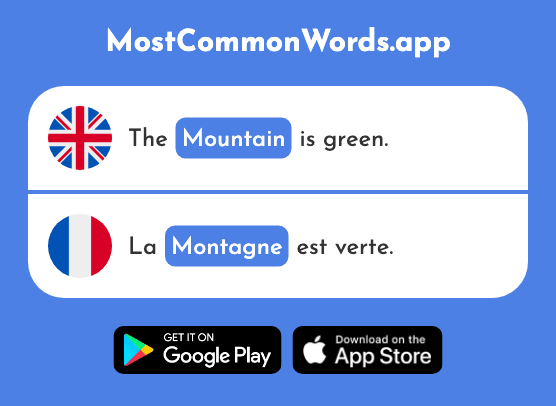 Mountain - Montagne (The 1732nd Most Common French Word)