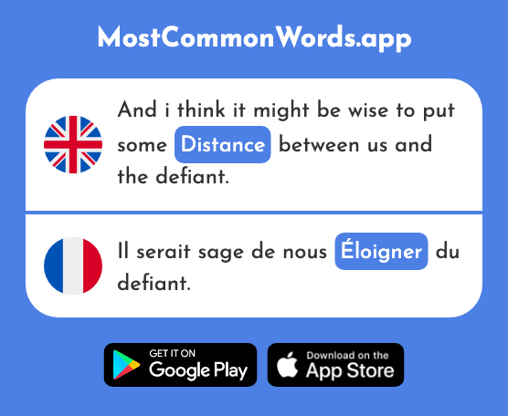 Move away, take away, distance - Éloigner (The 1541st Most Common French Word)