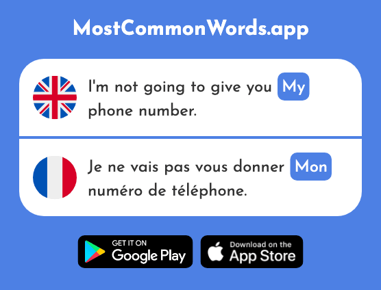 My - Mon (The 60th Most Common French Word)