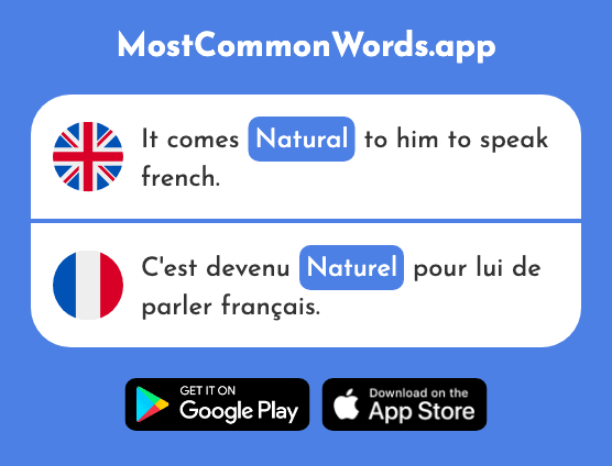 Natural - Naturel (The 760th Most Common French Word)