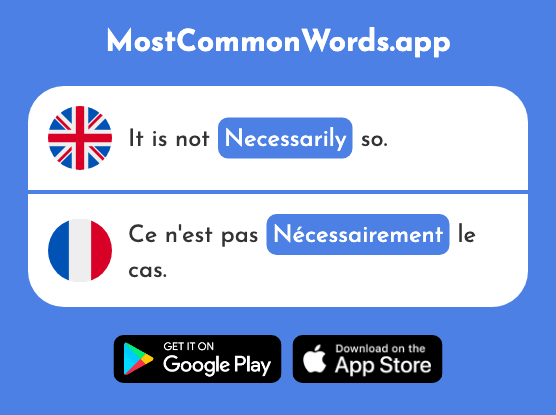 Necessarily - Nécessairement (The 1975th Most Common French Word)