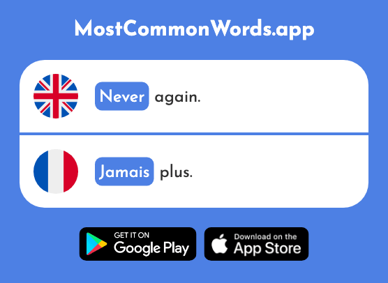Never - Jamais (The 179th Most Common French Word)