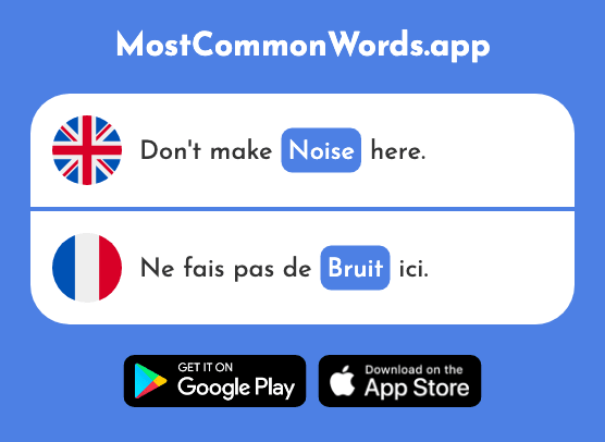 Noise - Bruit (The 1524th Most Common French Word)