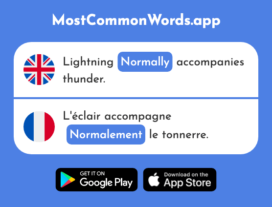 Normally - Normalement (The 2018th Most Common French Word)